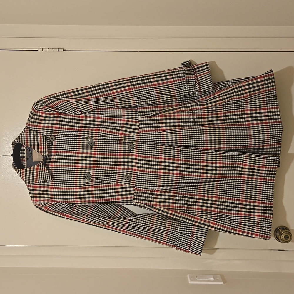 Banana Republic sz S Plaid trench coat